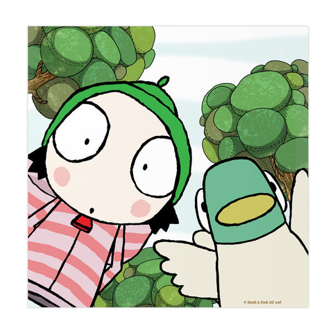Sarah & Duck Personalised Square Art Print