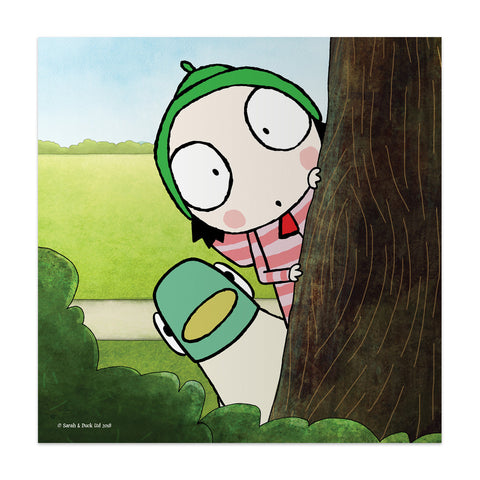 Sarah & Duck Personalised Square Art Print