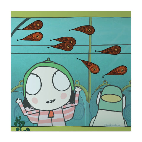 Sarah & Duck Personalised Square Art Print