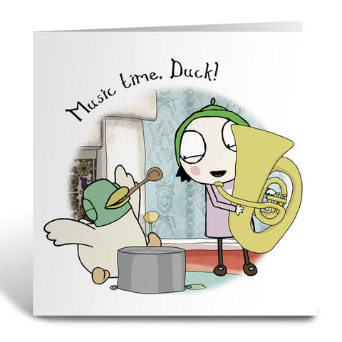 Sarah & Duck Greetings Card