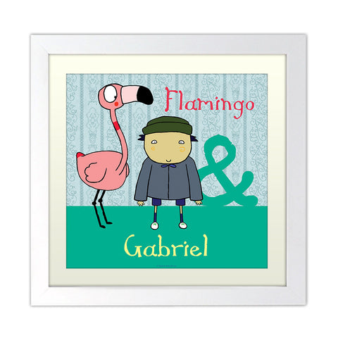 Personalised Flamingo Art Print