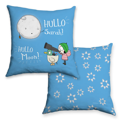Personalised Blue Moon Sarah & Duck Cushion
