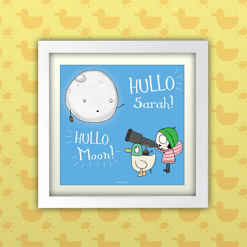 Personalised Hullo Moon Art Print