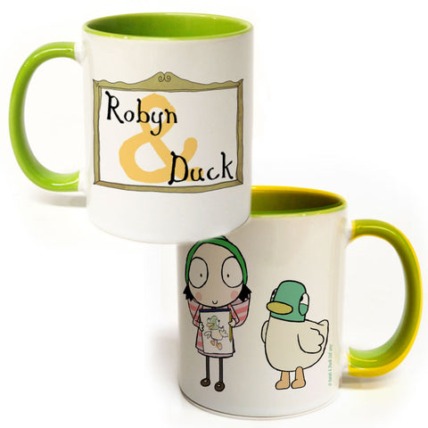 Personalised Sarah & Duck Are Celebrating Colour Insert Mug