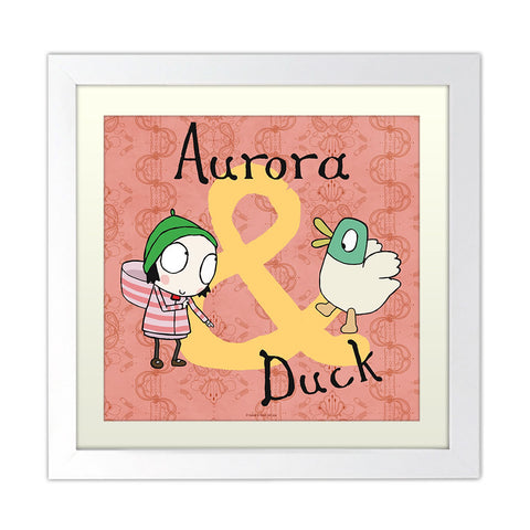 Personalised Purple Sarah & Duck Art Print