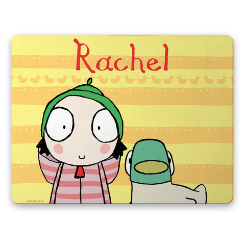 Personalised Yellow Sarah & Duck Placemat