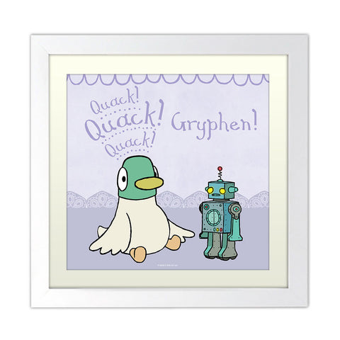 Personalised Duck & Robot Art Print
