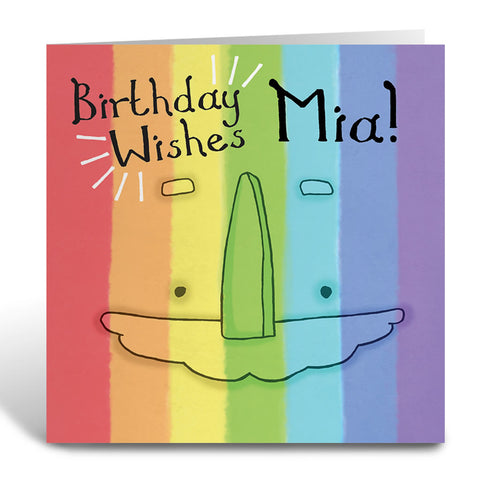 Personalised Rainbow Greeting Card