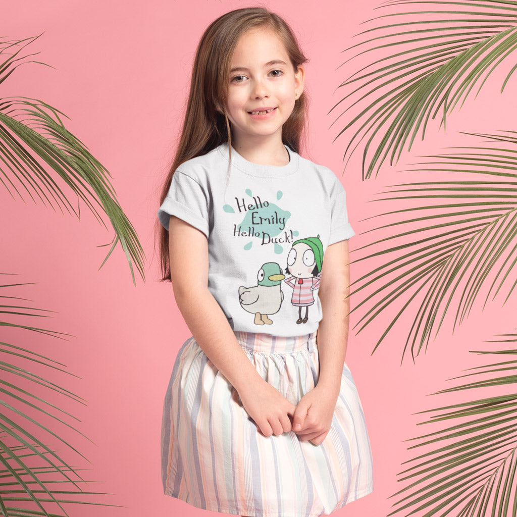 Personalised Hello Sarah, Hello Duck! T-Shirt