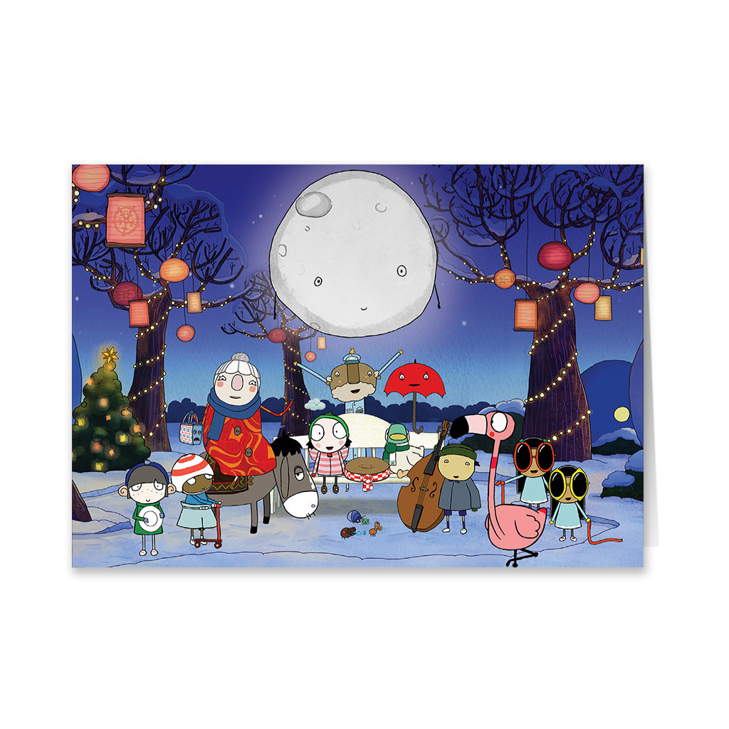 Sarah and Duck Christmas Group Greeting Card
