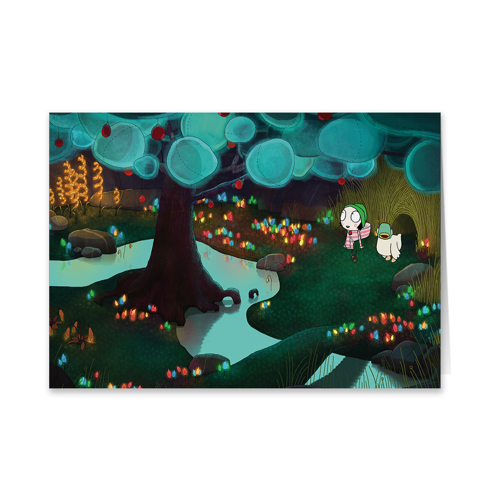 Sarah and Duck Lights Greeting Card