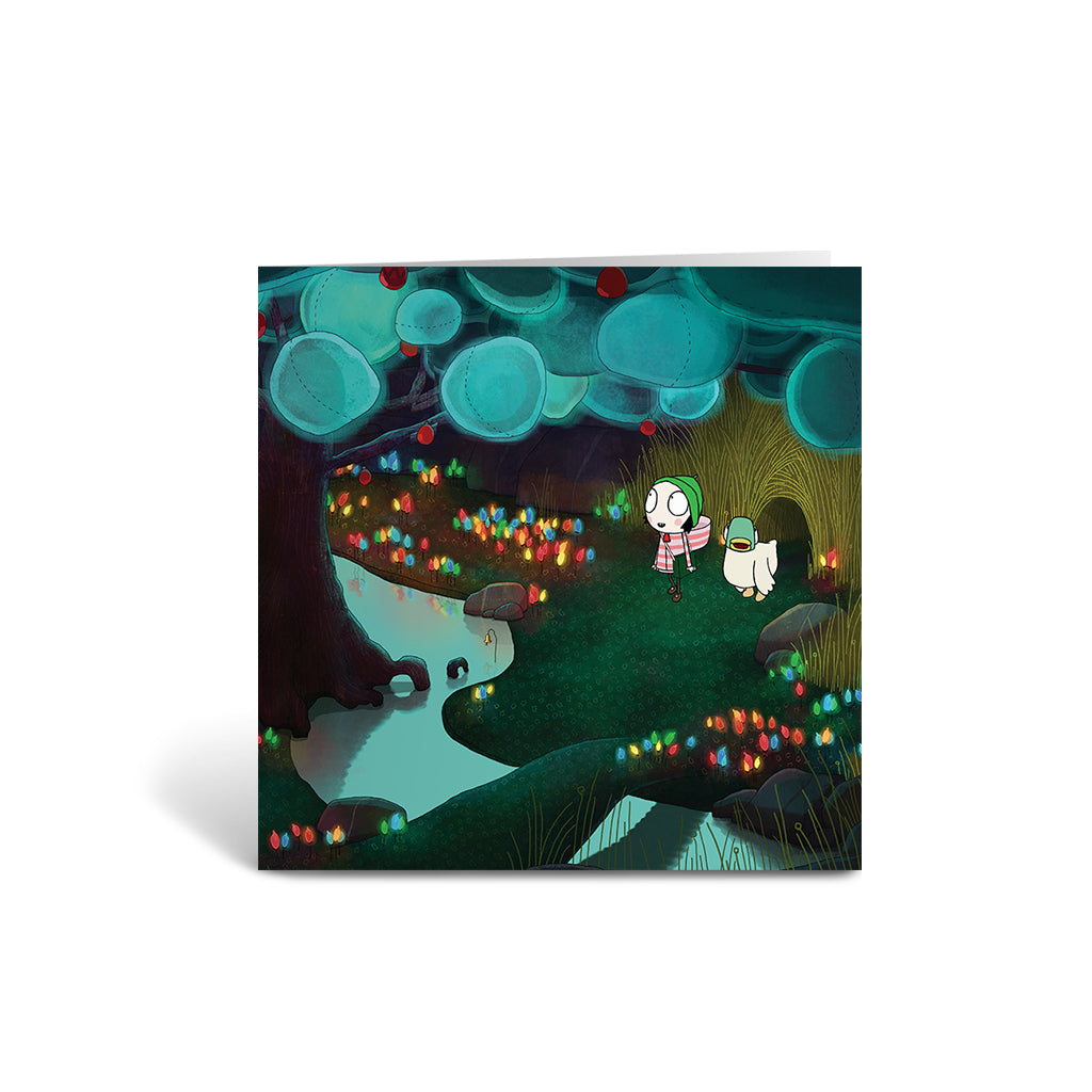 Sarah and Duck Lights Greeting Card