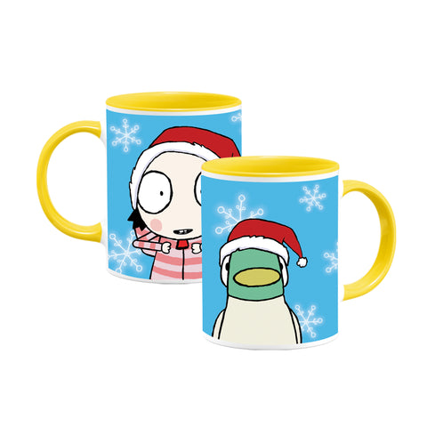 Sarah & Duck Christmas Hats Colour Insert Mug