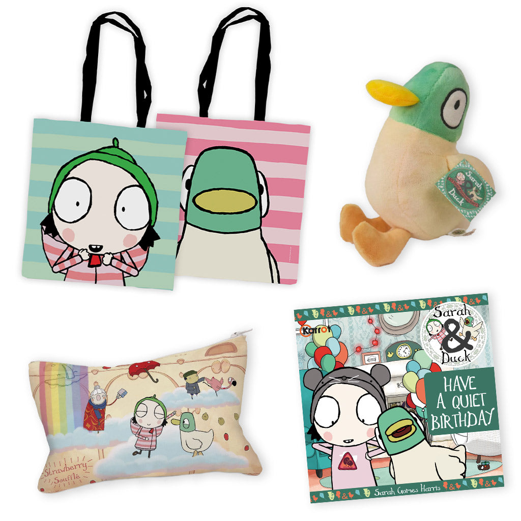 The Sarah & Duck Quiet Birthday Gift Set: Book, Plush, and Accessories!