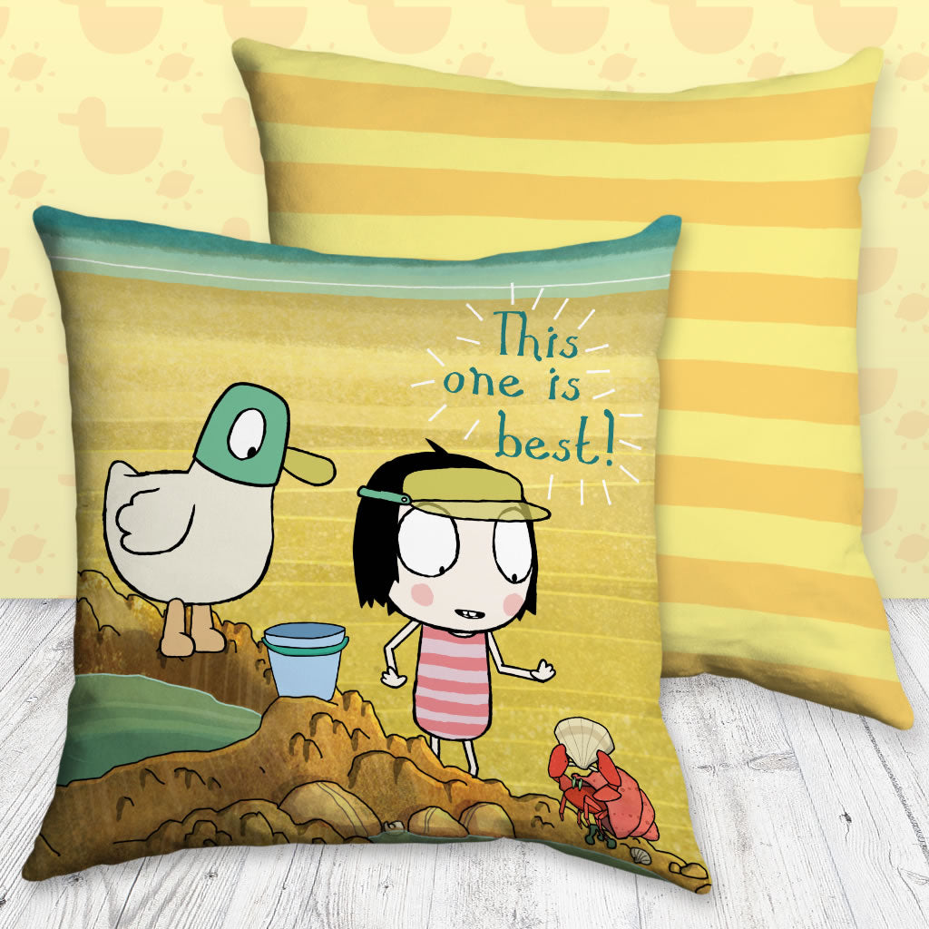 Sarah & Duck "this one is best" Cushion (Lifestyle)