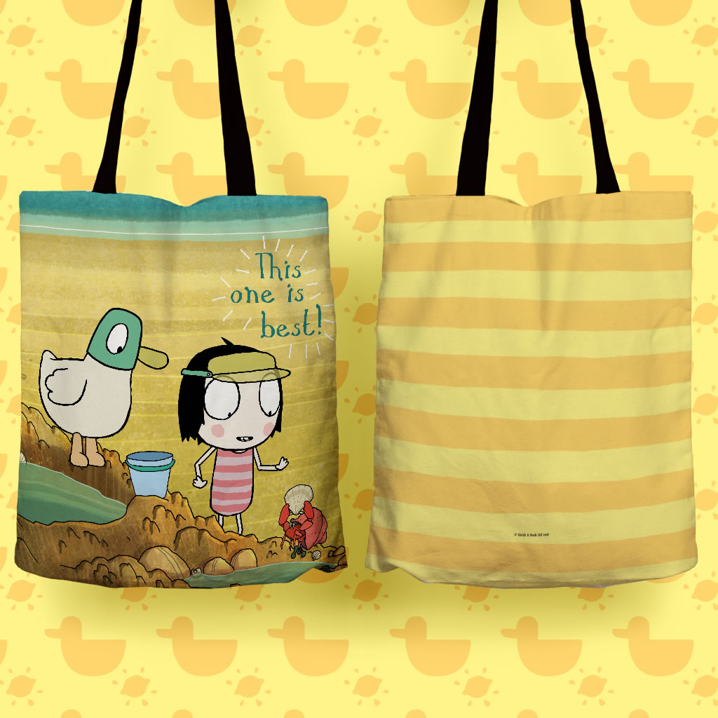 Sarah & Duck "this one is best" Edge to Edge Tote (Lifestyle)