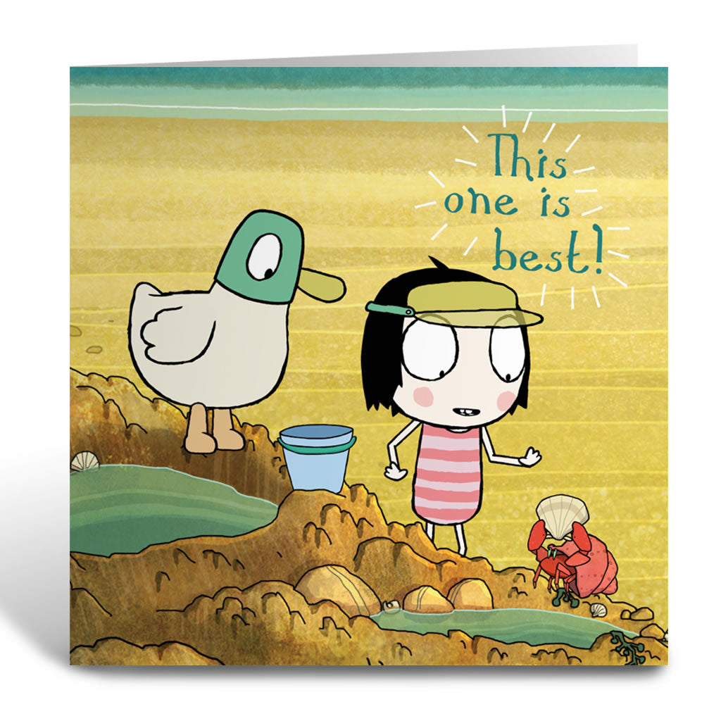 Sarah & Duck "this one is best" Square Greeting Card 