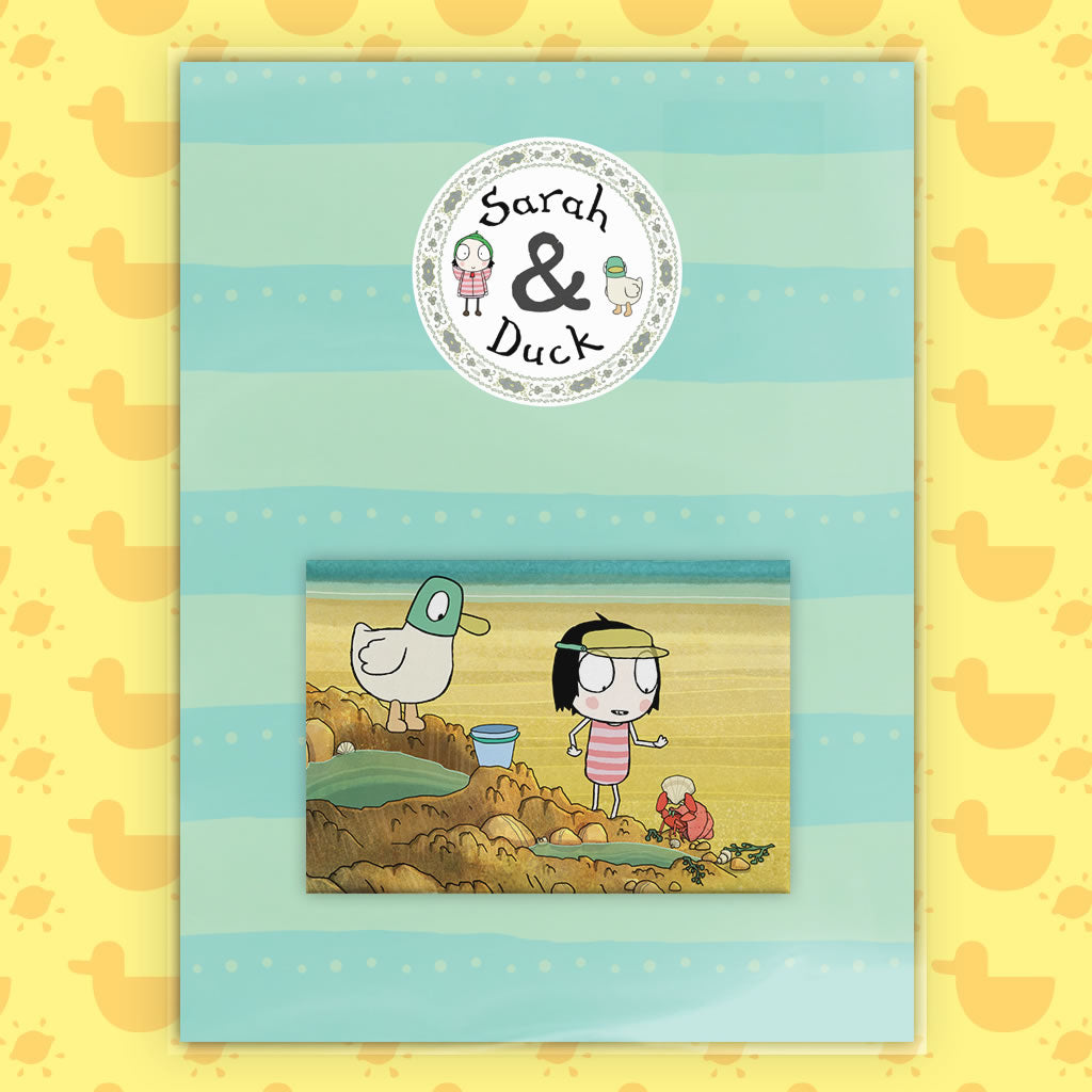 Sarah & Duck at the Beach Magnet (Lifestyle)