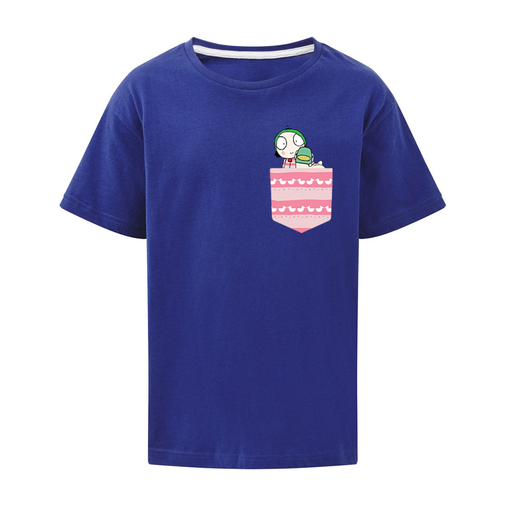 Sarah & Duck Pink Printed Pocket T-Shirt