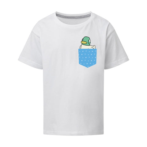 Sarah & Duck Blue Printed Pocket T-Shirt