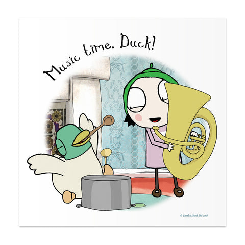 Sarah & Duck Personalised Square Art Print
