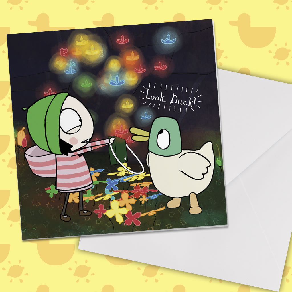 Sarah & Duck Greetings Card Lifestyle