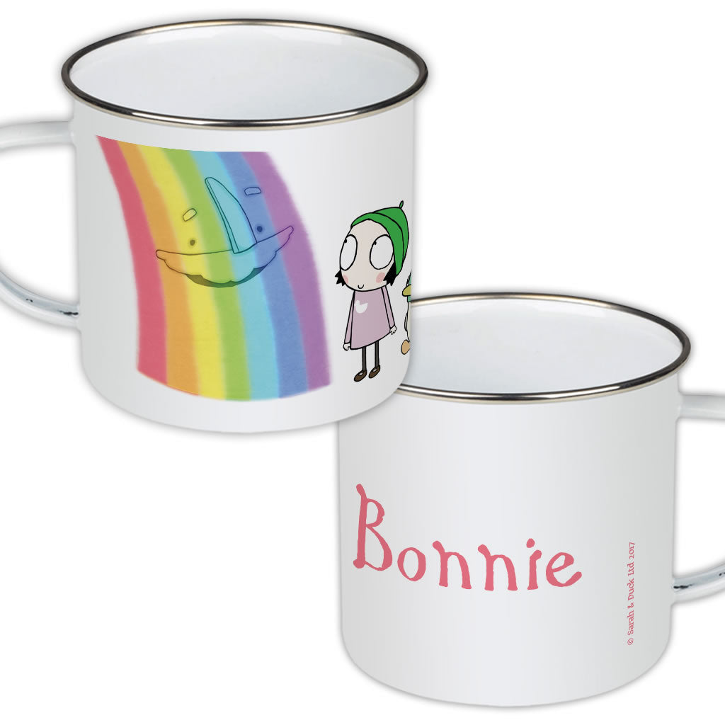 Personalised Rainbow Enamel Mug