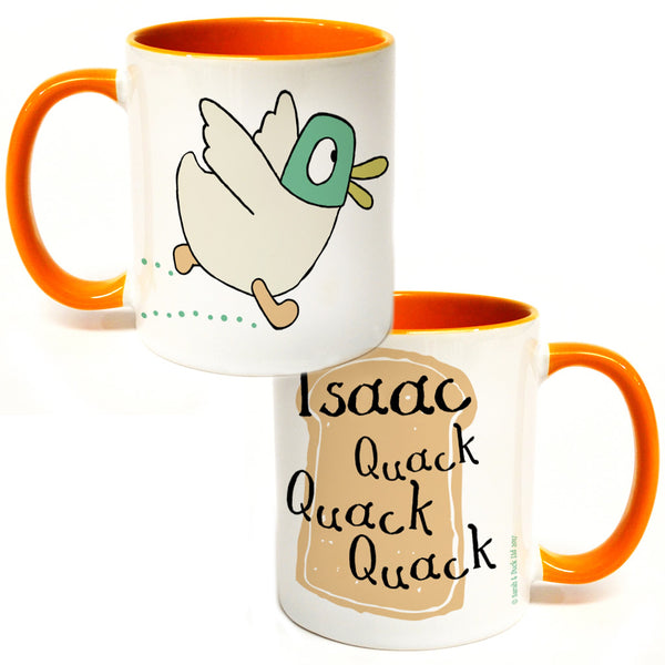Personalised Quack Quack Quack Colour Insert Mug – Sarah & Duck