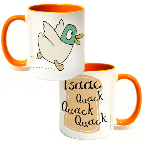 Personalised Quack Quack Quack Colour Insert Mug