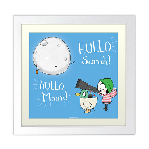 Personalised Hullo Moon Art Print
