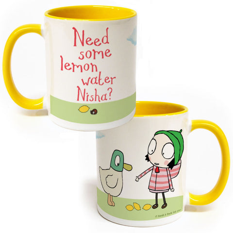 Personalised Need Some Lemon Water? Colour Insert Mug