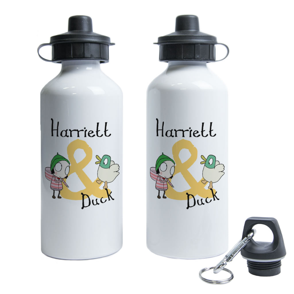 Personalised Sarah & Duck Water Bottle - Yellow