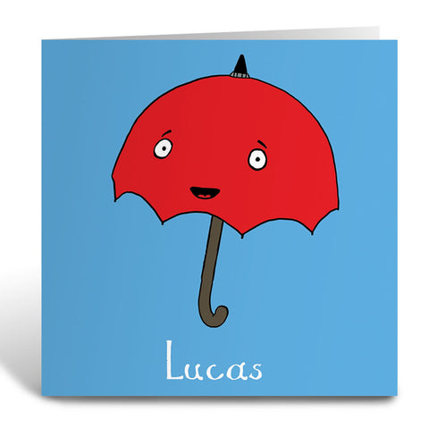 Personalised Umbrella Greeting Card