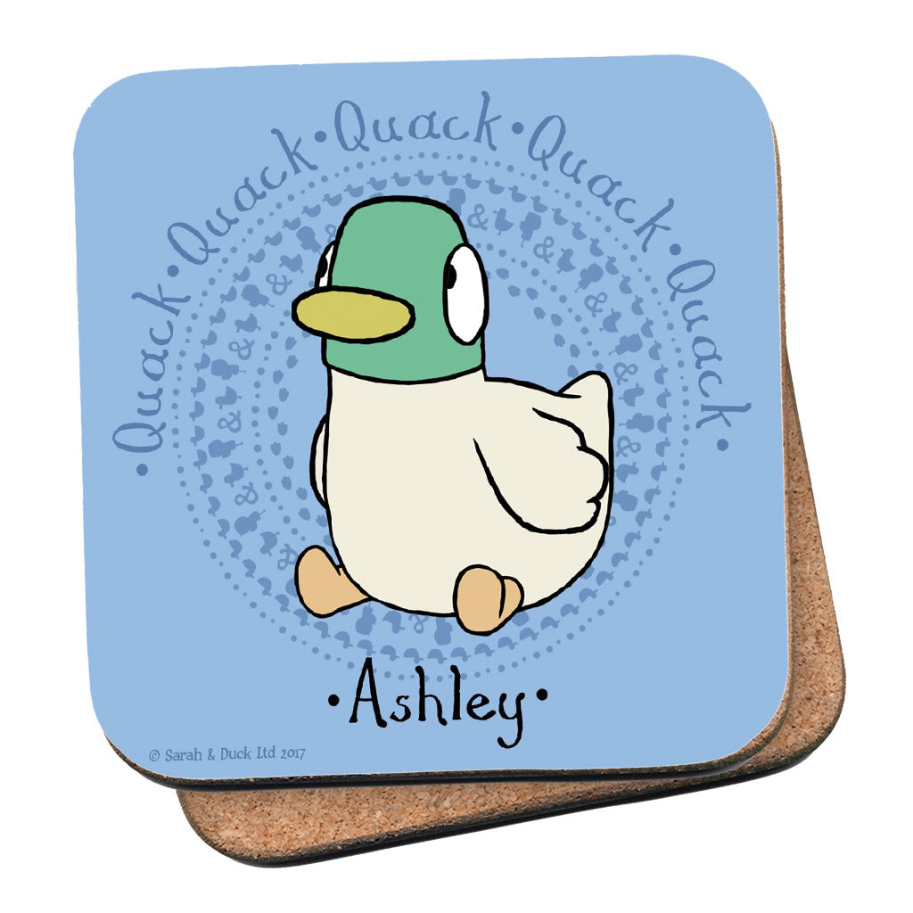 Personalised Blue Duck Coaster
