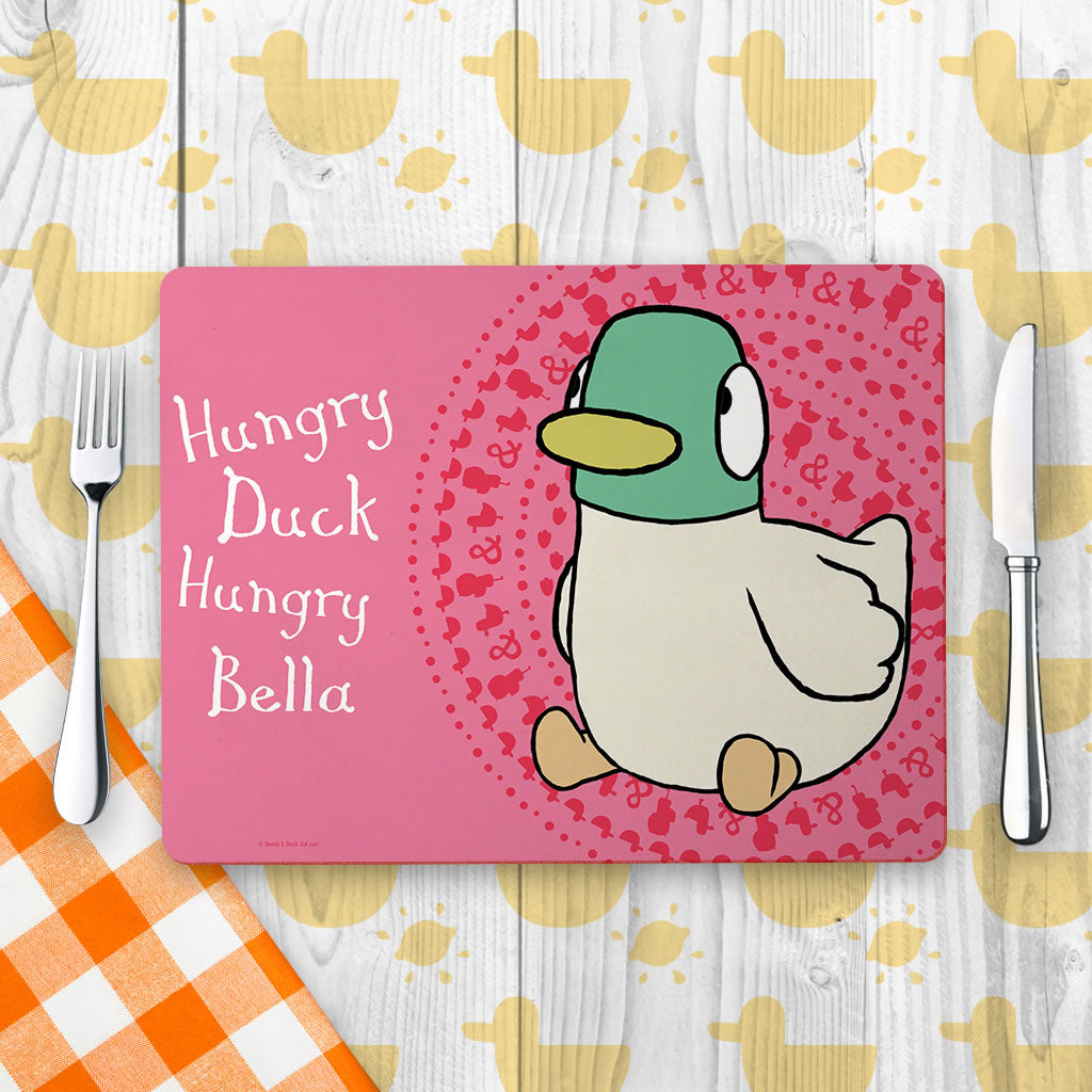 Personalised Pink Duck Placemat