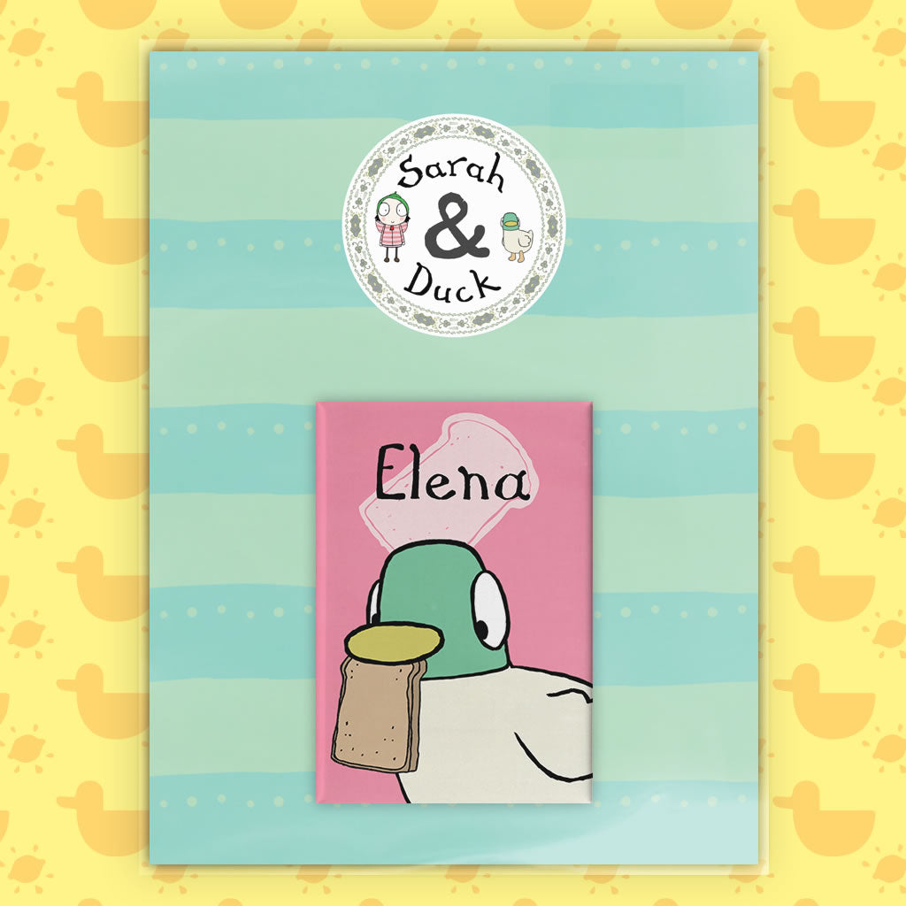 Personalised Duck Magnet - Pink