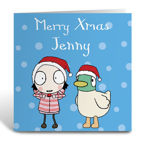 Personalised Merry Christmas Greeting Card