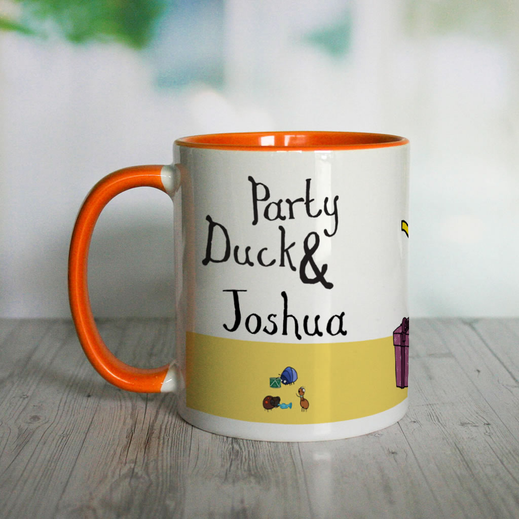 Personalised Party Duck Colour Insert Mug