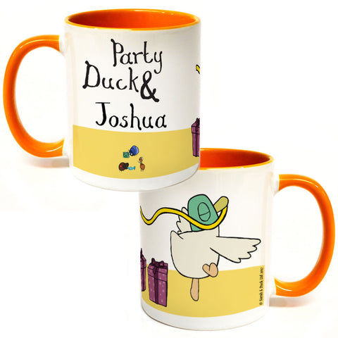 Personalised Party Duck Colour Insert Mug
