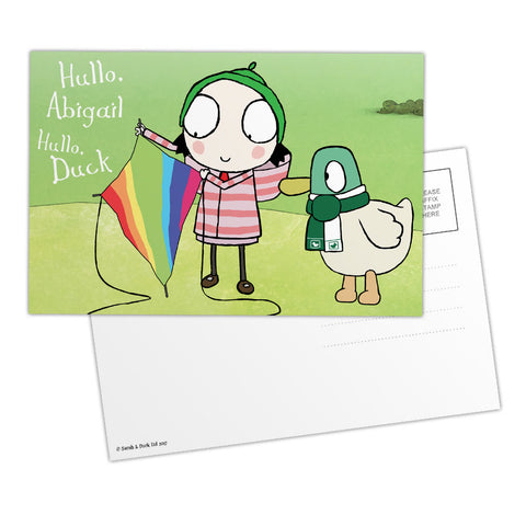Personalised Sarah & Duck Postcard - Kite