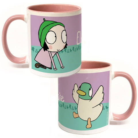 Personalised Sarah & Duck  Colour Insert Mug
