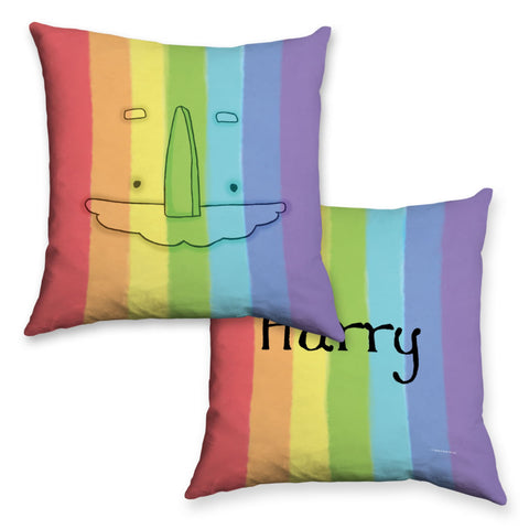 Personalised Rainbow Cushion