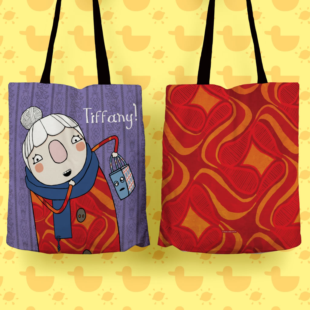 tote bag with scarf