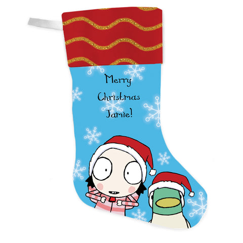 Personalised Sarah & Duck Christmas Stocking