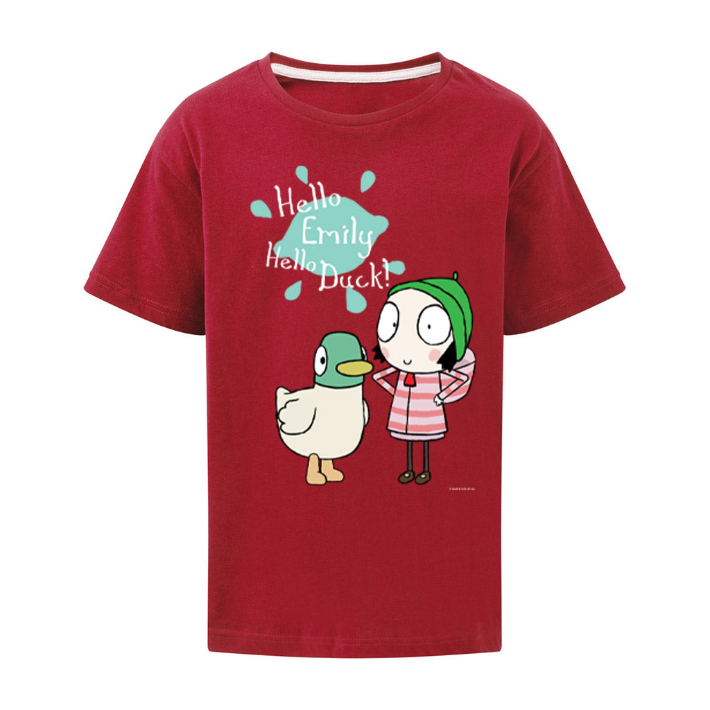 Personalised Hello Sarah, Hello Duck! T-Shirt