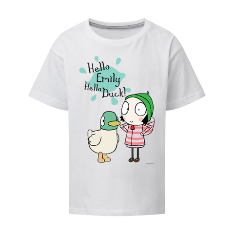 Personalised Hello Sarah, Hello Duck! T-Shirt