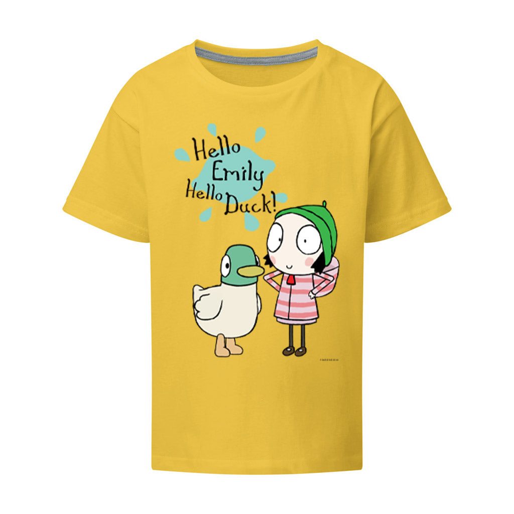 Personalised Hello Sarah, Hello Duck! T-Shirt