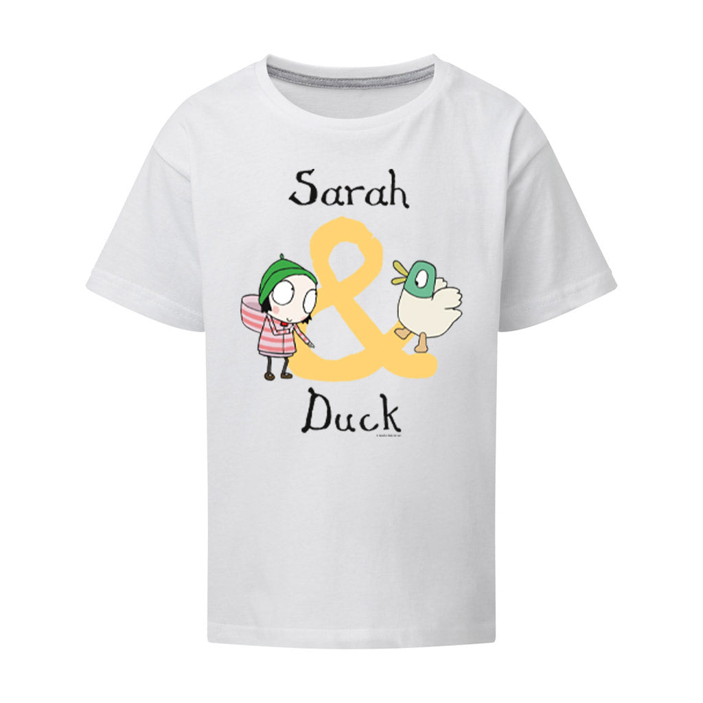 Personalised Yellow Letter Sarah & Duck T-Shirt