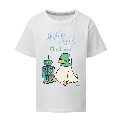 Personalised Duck & Robot T-Shirt