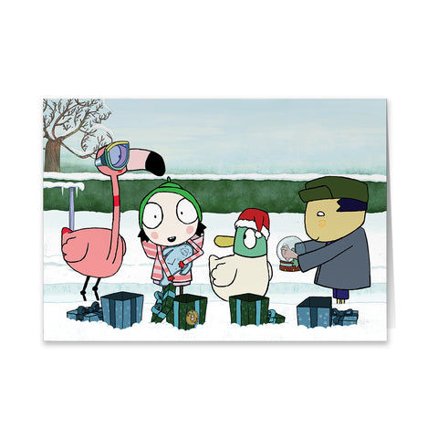 Sarah and Duck Presents! Greeting Card